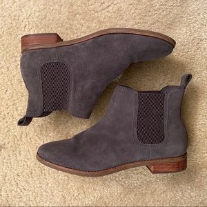 Toms Ella Chelsea boots iron grey suede womens 9.5